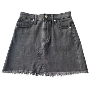 NWT Madewell Rigid Denim Cutout A-Line Mini Skirt Women's size 23 XXS 000 K4918